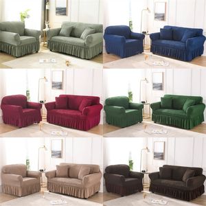 Waterproof Solid Color Elastic Sofa Cover For Living Room Printed Plaid Stretch Sectional Slipcovers Sofa Couch Cover L shape 5399 Q2