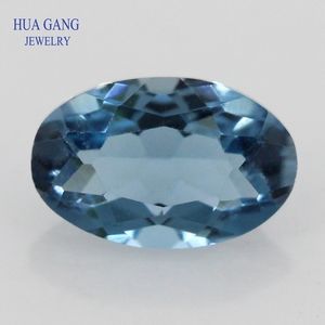 London Blue Topaz Naturlig lös ädelsten oval form facetted cut storlek 3x4 ~ 10x14mm för DIY smycken gör