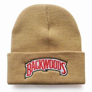 BACKWOODS Mössa Broderi Vinterhatt Håll Varm Bomullsmössa Skullies Beanies Mössa Hip Hop Stickad Keps Casual Love Dropshipping Y21111