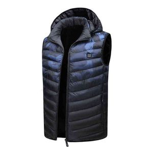 Gilet riscaldato Uomo Donna Gilet riscaldato Usb Giacca Riscaldamento Abbigliamento termico Caccia Moda invernale Giacca termica calda Nero 5XL 6XL Y1109