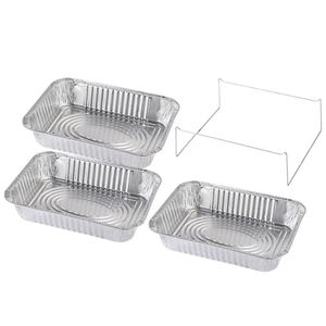 Wholesale foil take out containers for sale - Group buy Disposable Take Out Containers BBQ Drip Pan Aluminum Foil Tin Barbecue Container Liner Trays Takeaway Packing Box With Cover m