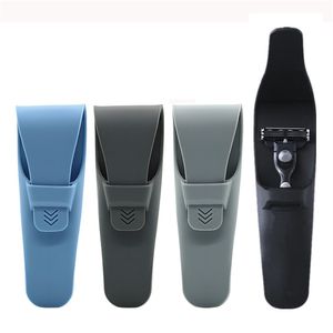 Custodia portatile di rasoio di viaggio per la barba titolare del titolare della macchina di stoccaggio del silicone del silicone del silicone del silicone del rasoio del rasoio di trasporto della borsa di trasporto XBJK2104