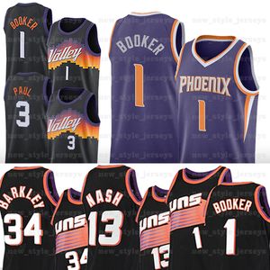 1 Devin Chris Booker Paul Basketball Jerseys 34 Charles13 Steve Barkley Nash NCAA Retro Stitched Jersey Z4