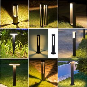 Lâmpadas de gramado LED à prova d'água ao ar livre Luzes de jardim 10 W COB Pinos de estacionamento AC85-265 V Lâmpada de paisagem de alumínio