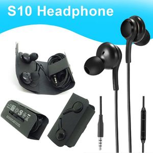 Оригинальные OEM Качество S10 Наушники Наушники Наушники Earbuds MIC Пульт дистанционного управления для Samsung S10E S10P S9 S8 S7 PLUS FORS Джек в ухе Проводной 3,5 мм EO-IG955