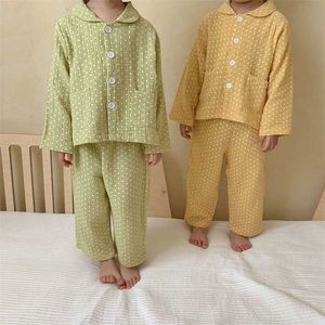 Milancel Sonbahar Çocuklar Pijama Set Kısa Erkek Uyuyan Giyim Kız Uyuyan Çocuk Kapalı Giysiler 211130