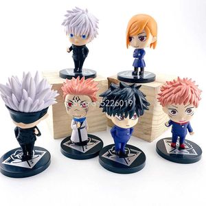 6pcs/set Jujutsu Kaisen Anime Figure Itadori Yuji Gojo Satoru Action Figure Fushiguro Megumi Kugisaki Nobara Figurine Model Toys H0831