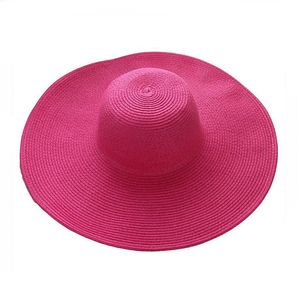 Women's summer big straw hat foldable cap sun hats Fashion Accessories Sunshade caps Wide Brim