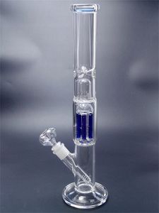 Blue Glass Water Bong Hookah perc percolator Oil Dab Rigs Smoking Pipes for Tobacco Accessories