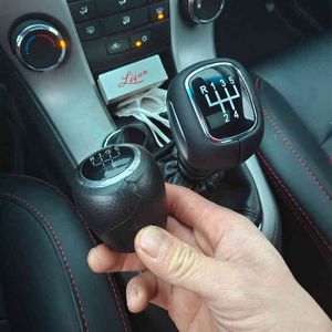 Cruze Gearbox 핸들, 5 속 6 속도 수동 변속기 이동 노브, 자동차 핸들 가죽 기어 스틱 기어 헤드