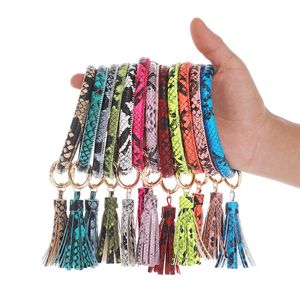 90 stilar Tassels nyckelring Armband Wristlet Keychain Armband Cirkel Key Ring Bangle Key Ring Chain för kvinnor MMA117