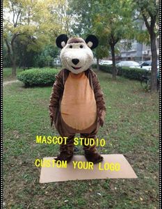 Costumi della mascotteBear Mascot Costume Party Game Dress Outfit Pubblicità Halloween Adult