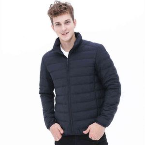 Winter Lover Solid windproof bubble jacket 90% white duck down jacket men lightweight outerwear men puffer jacket G1115
