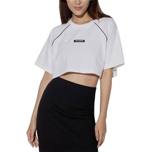 Frauen T-Shirt Kurzarm Casual Oansatz Lose Mode Chic Basic Einfache Damen Mädchen Streetwear 210522