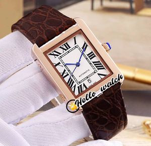 31mm W5200026 WSTA0029 Gents Watches White Dial Miyota 8215 Automatic Mens Watch Rose Gold Case Brown Leather Strap Wristwatches HWCR Hello_watch