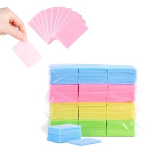 Färgrik Lint Free Nail Polish Remover Cotton Pad Disposable Gel Ta bort dynor