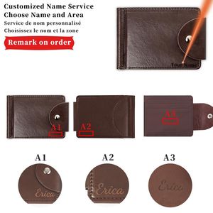 Wholesale thin wallet with money clip resale online - Wallets Engraving Text PU Leather Money Clip Men Card Thin Clamp For Cards Bifold Wallet Fashion Slim Mini Clips
