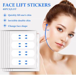 40Pcs set Invisible Thin Face Stickers Fast Faces Contours Lift Up Facial Line Wrinkle Sagging Skin V-Shape Chin Lift Adhesive Tape