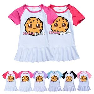 YouTubeの新しい夏の幼児の女の子のドレスクッキースワールCキッズドレスPajamas Q0716