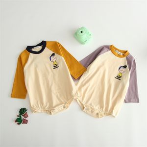 Baby Boys Girls Rompers Autumn Clothing Cartoon Style Cotton Bodysuits Long Sleeve Infant Jumpsuits 210429