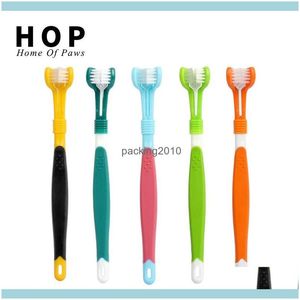 Grooming Supplies Home & Garden Three Sided Pet Toothbrush Beauty Tools Addition Bad Breath Tartar Teeth Dental Care Dog Cat Tooth Cleaning