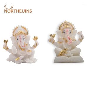 Decorative Objects & Figurines NORTHEUINS Resin Elephant God Buddhas Figures For Home Creative Modern Statues Interior Room Decor Dec