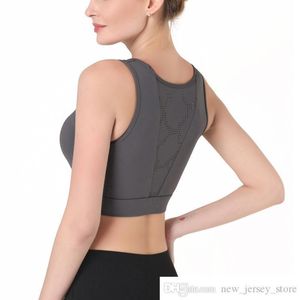 Intimo sportivo da donna di marca propria, corsa antiurto da donna, raccolta di stereotipi, bellissimo gilet da yoga sulla schiena, reggiseno fitness cavo grigio