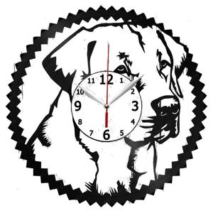 壁掛け時計犬の古典的な記録時計ドイツの羊飼いのクォーツ針のぶら下がった時計Luminaria Lamp Gift Relojes