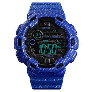 Men LED Backlight Calendar Date Camouflage Sport Watch Digital Display Large Dial Fashion Waterproof Countdown Alarm Clock G1022