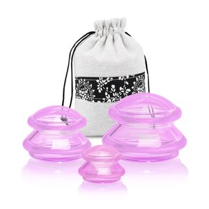 Jars Silicone Anti Celulite Vácuo Cupping Terapia Ventosas Massagem Copos Corporais Transparent Facial Sucção Copa Perda de Peso