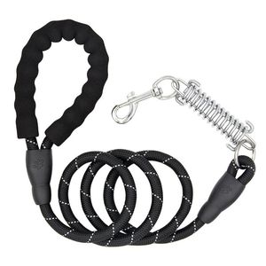 Dog Collars & Leashes FML Pet For Medium Large Dogs Reflective Spring Nylon Traction Rope With Soft Handle Jogging Walking Running Lead