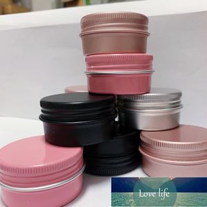 30g Aluminum Jar Pink Black Gold Empty Lipgloss Containers Small Cosmetic Eye Cream Refillable Lotion Bottles 50pcs Factory price expert design Quality Latest