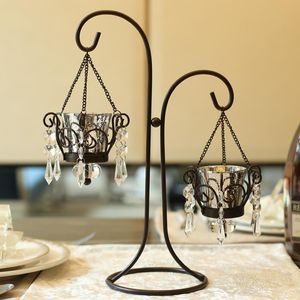 Titulares de vela ano Decoração de Casa Ornamento Americano Retro Retro Ferro Romântico Romântico Dinner