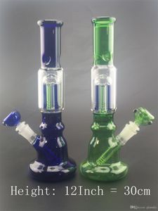 Glassdiy Recycler Vidro de Vidro Bongs Hookahs Dab Rigs Petróleo Tubulações Handmade Bubbler Alto Beaker Bongo Altura 30.5cm Peso 420G