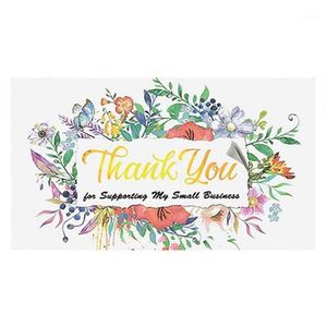 Gift Wrap N1HA 50pcs Thank You For Supporting My Small Business Card Flower Thanks Greeting Appreciation Cardstock
