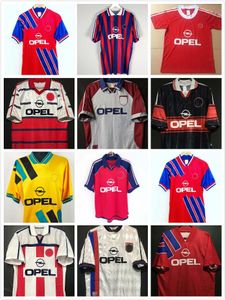 91 92 93 94 95 96 97 98 99 00 01 02 Bayern Retro Soccer Jerseys 1993 1995 1998 Scholl Vintage Elber Mathaus Lizarazu Remberg Hargreaves Klinsman Camisa de Futebol