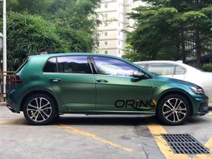 Adesivo de vinil premium mate cetim camaleão pérola glitter ouro verde carro folha envoltória de corpo inteiro com liberação de ar