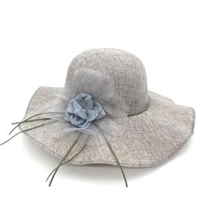 Beauty Fashion Wide Brim Floppy Straw Sun Hat Summer Beach Big Flower Sunbonnet UV Protection Traveling Cap For Girl Hats