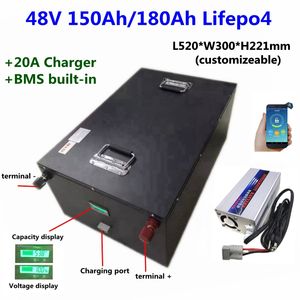 アップル化LifePo4 48V 150Ah 180Ah 100ahの200Ahリチウム電池BMS 16Sのための16Sのための16Sのための16Sは太陽エネルギー+ 10a充電器