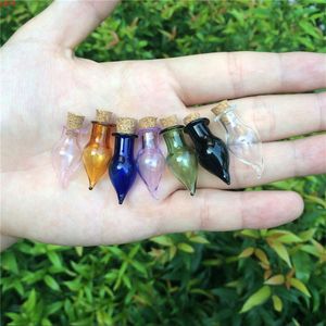 70 stücke Mini Glas Farbe Flaschen Anhänger Schlüsselketten Hummerschließe Pfeffer Korken Kunst Gläser Für Armbänder Mischen FarbenHohe Menge