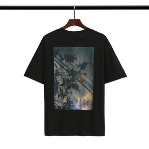 Luxury Men Designer T Shirt Tidal Aktuell Utskrift Kortärmad Högkvalitativ Svart Vit Tee Storlek S-XL