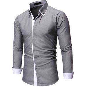 Mens Casual Button Down T Shirts Dress Shirts Solid Business Shirts P0812