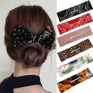 Fashion Print Deft Bun Maker Hair Bands Multicolor Headband Braider Makers Fabric Knotted Hair Braider Tool Hair Accessories