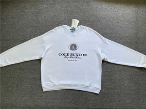 Мужчины Женщины 1: 1 Лучшее качество Унисекс Письмо Слоган CB Crewneck Тяжелая ткань Худодейская Пена Пеня Коул-Букстон Толстовки