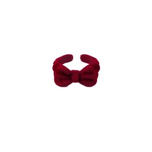 Creative Trendy Velvet Bow Anéis para Mulheres Vintage Azul Fligando Vinho Vermelho Open Índice Dedo Jóias Para Ladies Girls Presente