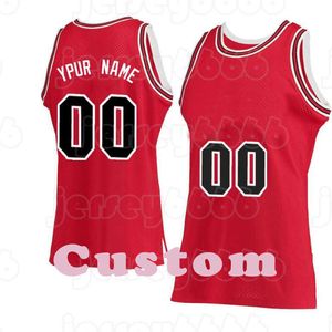 Mens Custom DIY Design personalizzato girocollo squadra maglie da basket divise sportive da uomo che cuciono e stampano qualsiasi nome e numero strisce rosso nero bianco 2021