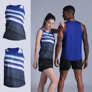 Men/Women Running Jerseys Gym Sleeveless Track and field Shirt marathon Slim Tank Sport Vest Top Training