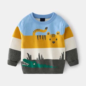 男の子の春秋のニットのセーター子供たちの子供子供の幼児長袖の暖かいトップスY1024