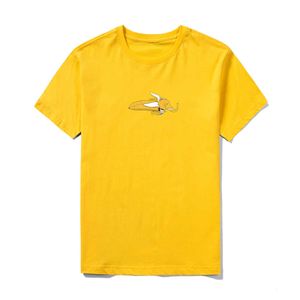 Koszulka z krótkim rękawem Mężczyźni Śmieszne Banana O-Neck Soft Cotton Men T-shirt Summer Bawełna Elastyczna Oddychająca Streetwear Topy 210603