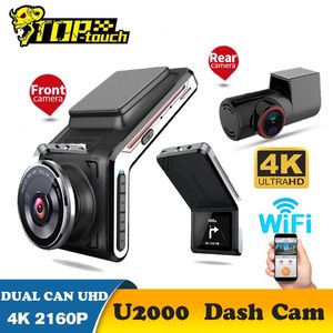 Sameuo Dash Cam WiFi 2K Fram och bak 1080p 2 Camera Lens Bil DVR Smart Car DVRS Auto U2000 Night Vision 24h Parkeringskärm